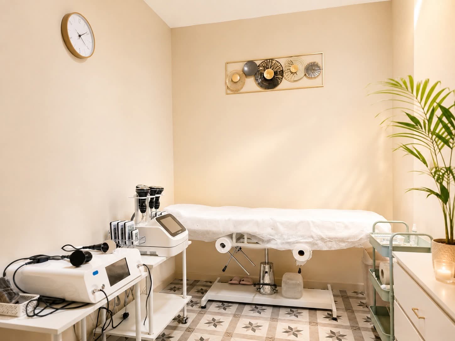 Cabinetul de tratament Phoenix Beauty, cu aparatura folosită pentru proceduri